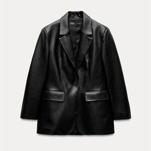 Zara Leather Blazer